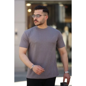 Erkek Ağaç Kabuğu Desenli Kısa Kollu T-shirt