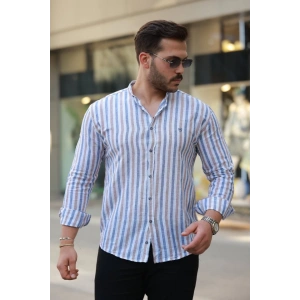 Erkek Hakim Yaka çok Renkli Gömlek