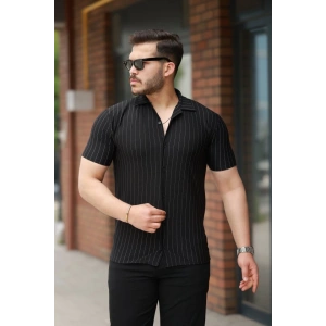 Erkek Kısa Kollu çizgili Gömlek