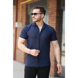 Erkek Kısa Kollu çizgili Gömlek