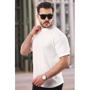 Erkek Kısa Kollu örgü Kumaş Bisiklet Yaka T-shirt