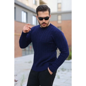 Erkek örgü Desen Bisiklet Yaka Kazak