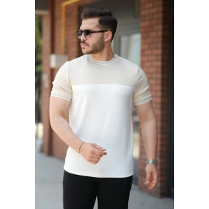 Erkek Parçalı Renk Kısa Kollu Tişört