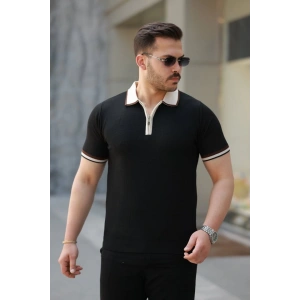 Erkek Renkli Yaka Kısa Kollu Tişört