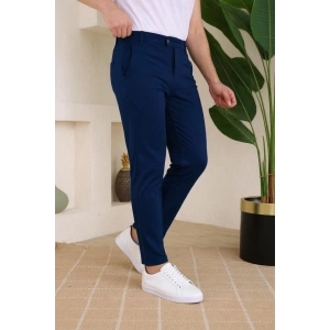 Erkek Slim Fit Likralı Bilek Boy Dilli Kumaş Pantolon