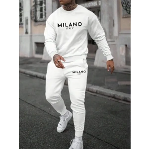 Erkek Uzun Kollu Baskı Detaylı Iki Iplik Takım