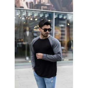 Erkek Uzun Kollu Bisiklet Yaka Viskon Iki Iplik Bluz