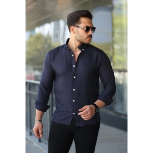 Erkek Uzun Kollu Regular Sofya Keten Gömlek