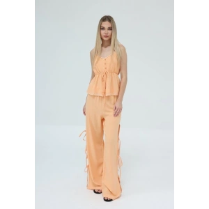 Fiyonklu Bluz Takım - Kavuniçi