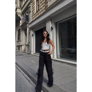 GABARDİNKARGO PANTOLON - Siyah