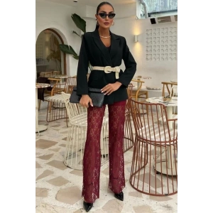 İçi Astarlı Dantel Pantolon 0081