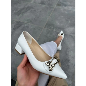 Jies Beyaz Topuklu Ayakkabı