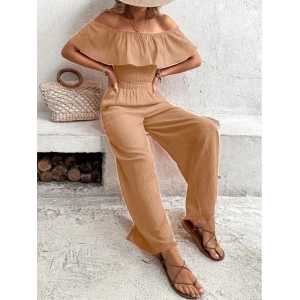 Kadın Aerobin Kumaş Fırfır Detaylı Madonna Yaka Takım