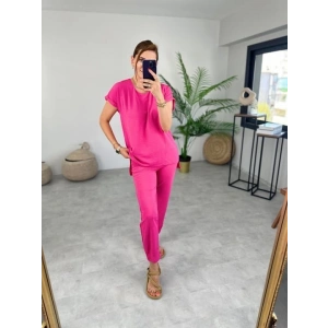 Kadın Bisiklet Yaka Paça Pensli Aerobin Kumaş İkili Takım