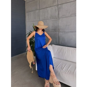 Kadın çan Dokuma Kumaş V Yaka Asimetrik Kesim Elbise