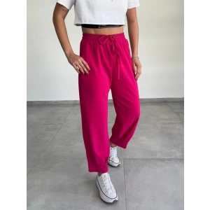 Kadın Dalgıç Krep Full Likralı Paçası Pens Detay Pantolon