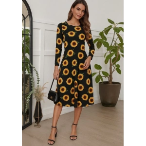 Kadın Fakir Kol Bisiklet Yaka Midi Mikro Elbise