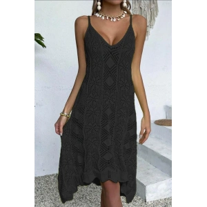 Kadın Kalın Askılı Triko Elbise