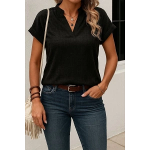 Kadın Kısa Kollu Hakim Yaka Sofya Bluz