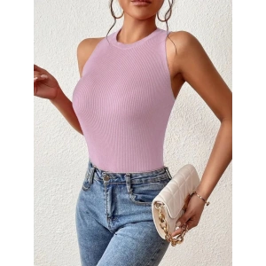 Kadın Kolsuz Sırt çapraz Detay Triko Bluz