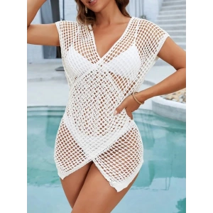 Kadın Kruvaze Detay Ajurlu Triko Pareo