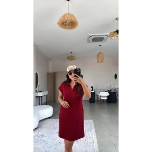 Kadın Polo Yaka Mini Elbise