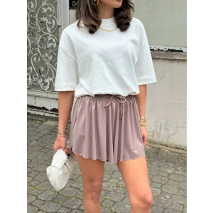 Kadın Sandys Kumaş Bağıcık Detaylı şort