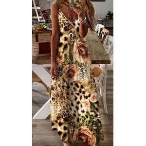 Kadın Suprem Kumaş Dijital Baskılı Elbise