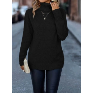 Kadın Uzun Kollu Balıkçı Yaka Triko Bluz