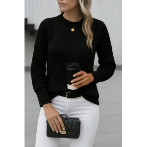 Kadın Uzun Kollu Bisiklet Yaka Triko Bluz