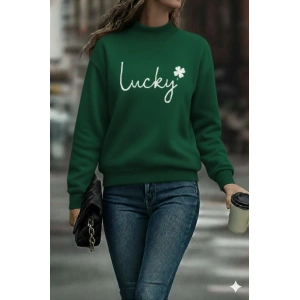 Kadın Uzun Kollu Bisiklet Yaka Viskon Iki Iplik Bluz