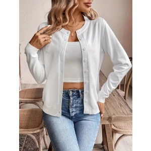 Kadın Uzun Kollu önden Düğmeli Triko Ceket