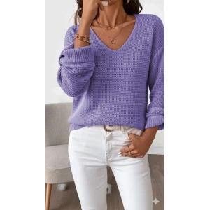 Kadın Uzun Kollu V Yakalı Düğmeli Triko Bluz