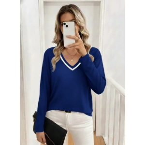 Kadın Uzun Kollu V Yakalı Viskon Iki Iplik Bluz