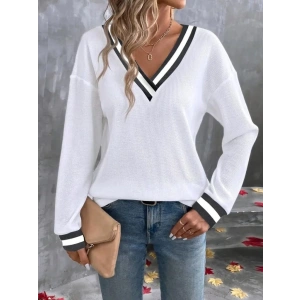 Kadın Uzun Kollu V Yakalı Waffle Bluz