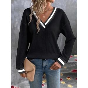 Kadın Uzun Kollu V Yakalı Waffle Bluz