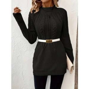 Kadın Uzun Kollu Yarı Balıkçı Yaka Triko Bluz