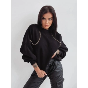 Kadın Uzun Kollu Zincir Detay Iki Iplik Bluz