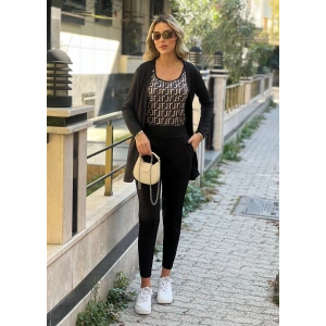 Kadın Uzun Kollukrep üçlü Takım