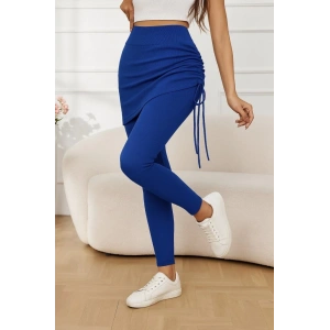 Kadın Yüksek Bel Yandan Büzgülü Alttan Uzun Kaşkorse Tayt Etek