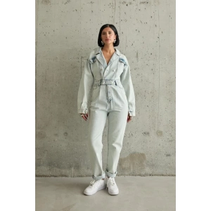 Kar Yıkama Blue Denim Tulum