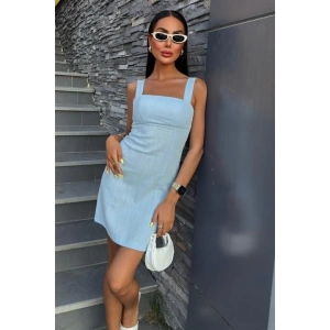 Kare Yaka Mini Elbise 2903