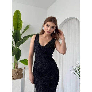 Kren Gül Detaylı Elbise