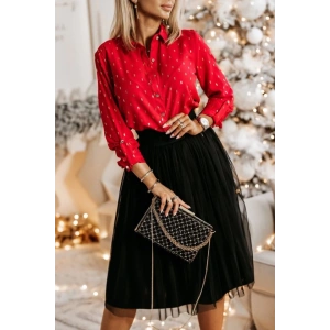 Metal Düğmeli, Apoletli Kol Ve Cep Detay Moskrep Gömlek