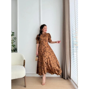 Moccah Yakası Bağlama Detaylı Elbise