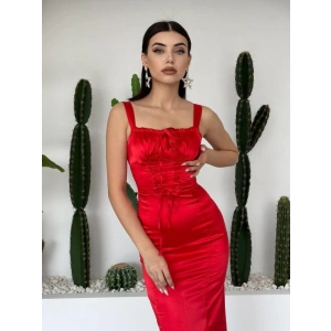 PAG İP ASKILI ELBİSE