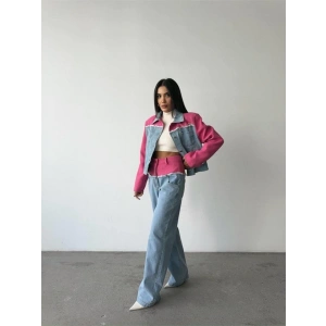 PARÇALI KOT CEKET - PANTOLON TAKIM - Fuşya