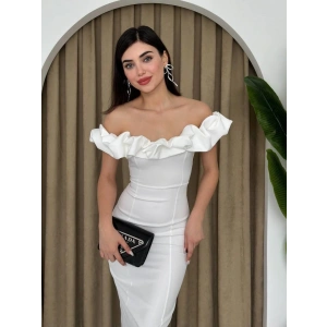 Popi Madonna Yaka Kalem Elbise