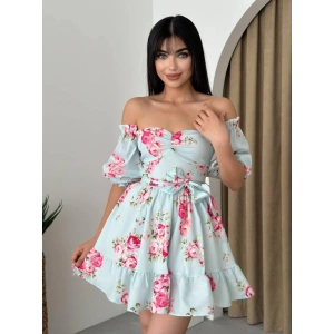 Rucka Belden Bağlamalı Mini Elbise