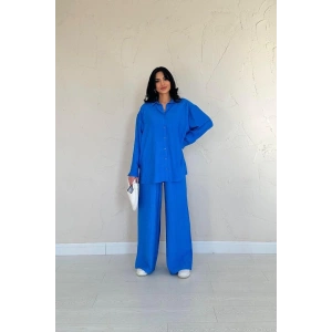 Saks Alice Gömlek Ve Bol Kesim Pantolon Takım